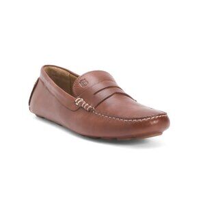 GH BASS Brown Men's Made In Brazil Leather Davis Penny Driver Mocassins